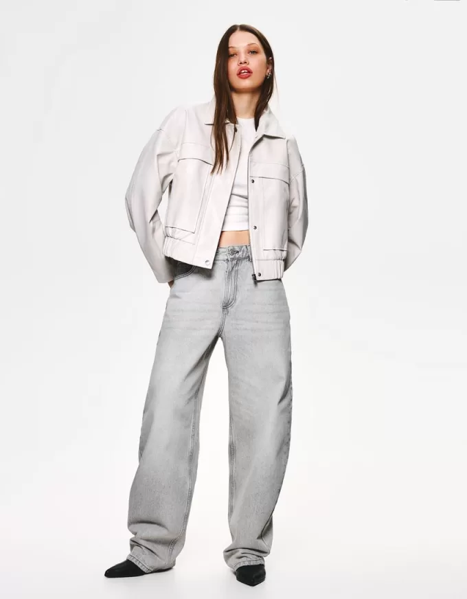 Leather effect jacket