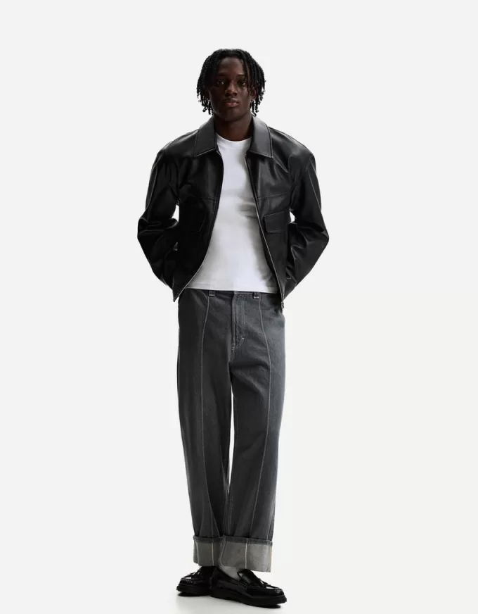 Leather effect jacket