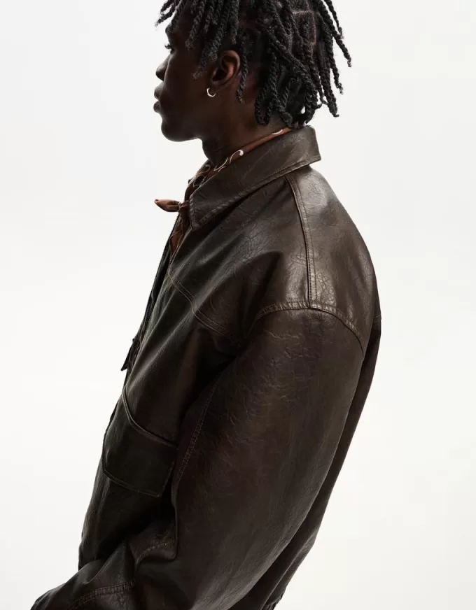 Leather effect jacket