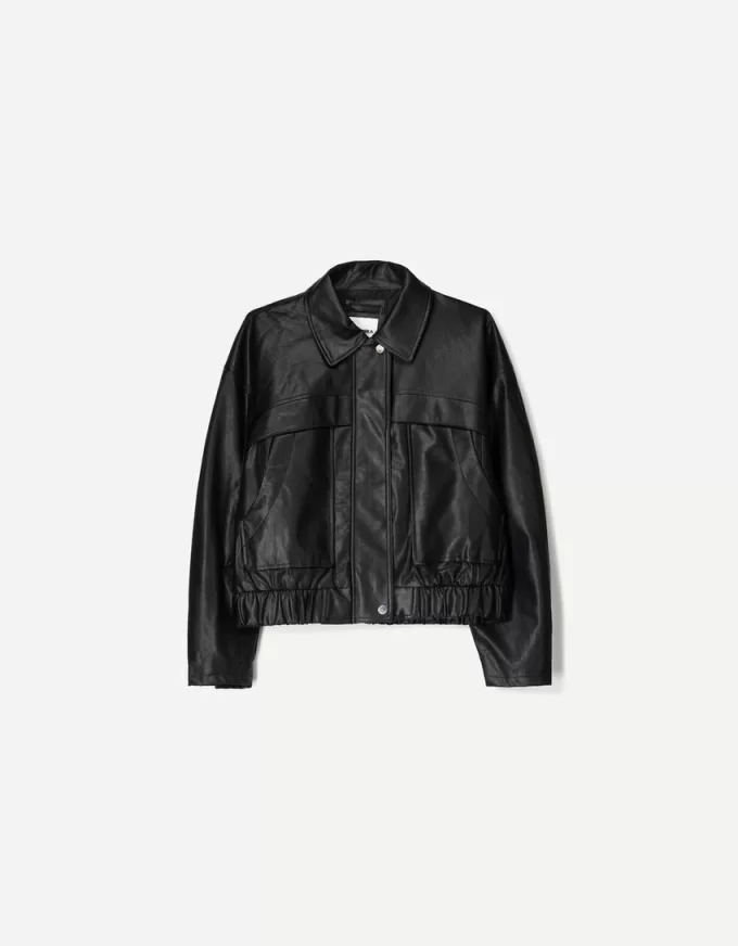 Leather effect jacket