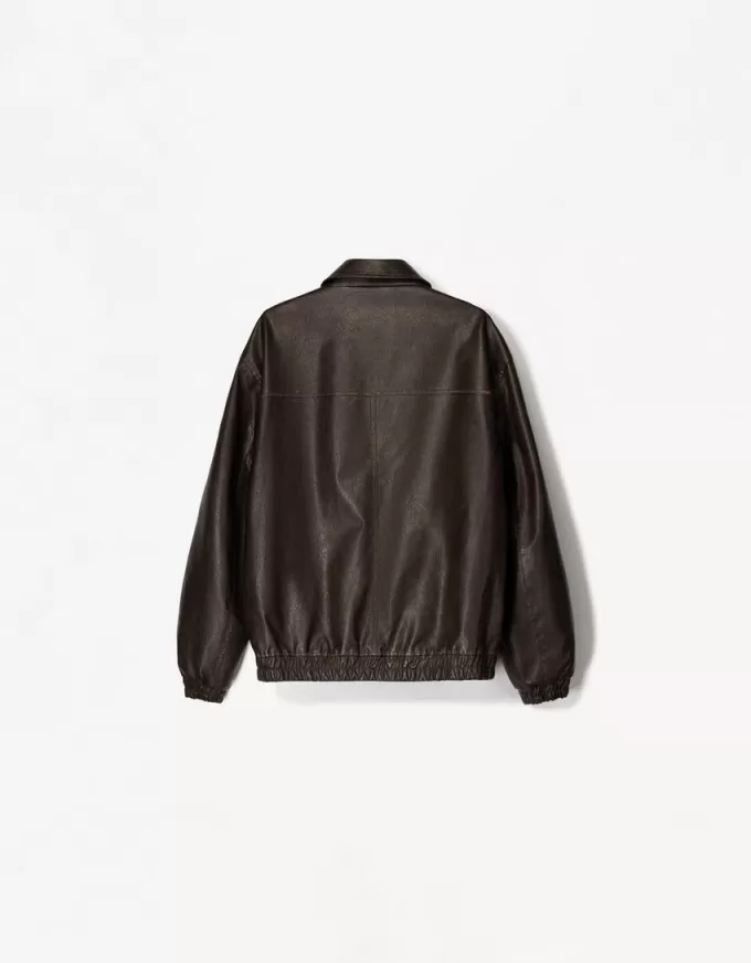 Leather effect jacket