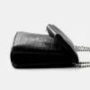 Leather effect mini bag with chain