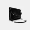 Leather effect mini bag with chain