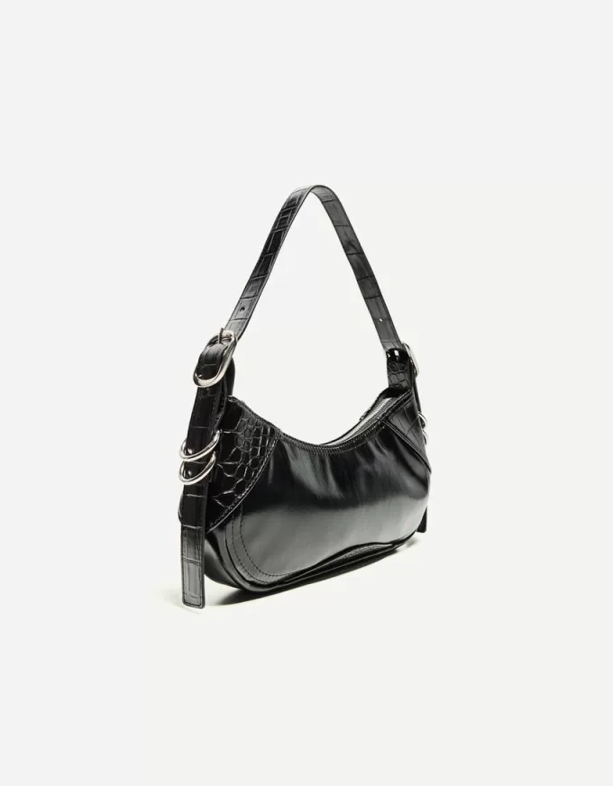 Leather effect mini handbag