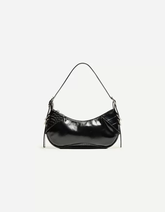 Leather effect mini handbag