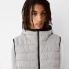 Lightweight puffer vest with hood