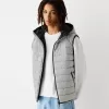 Lightweight puffer vest with hood