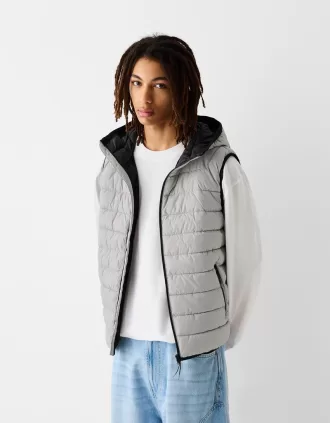 Lightweight puffer vest with hood