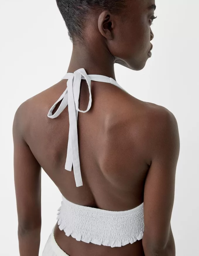 Linen blend crop top Linen blend crop top