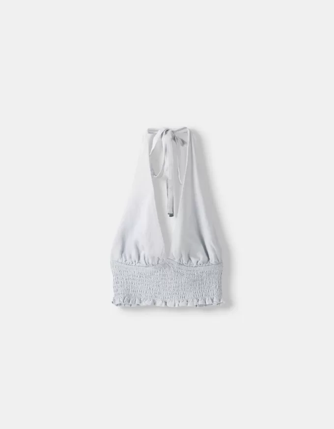 Linen blend crop top Linen blend crop top