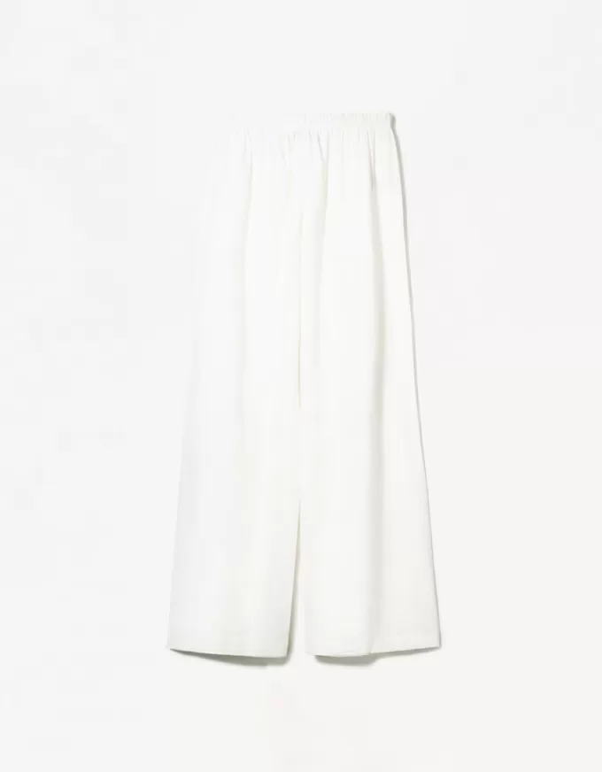 Linen blend pants with an elastic waistband Linen blend pants with an elastic waistband