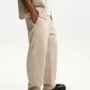 Linen blend wide-leg sweatpants Linen blend wide-leg sweatpants