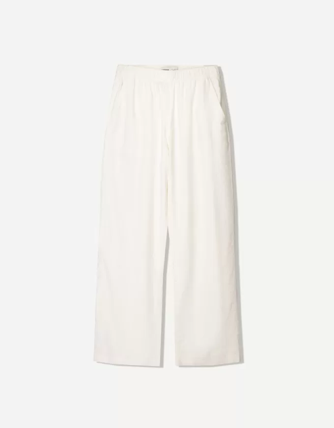 Linen blend wide-leg sweatpants Linen blend wide-leg sweatpants