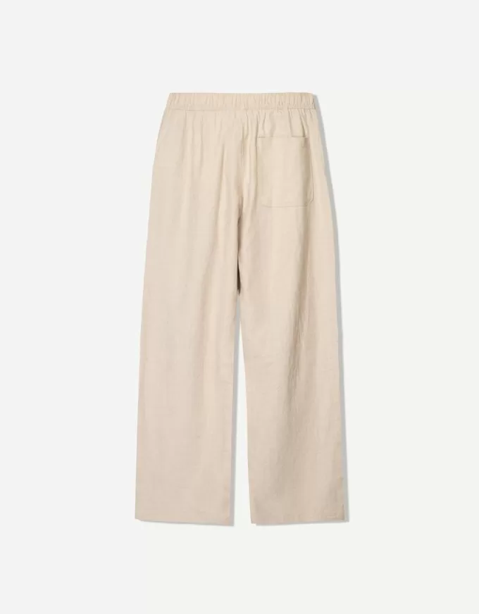 Linen blend wide-leg sweatpants Linen blend wide-leg sweatpants