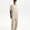 Linen blend wide-leg sweatpants Linen blend wide-leg sweatpants