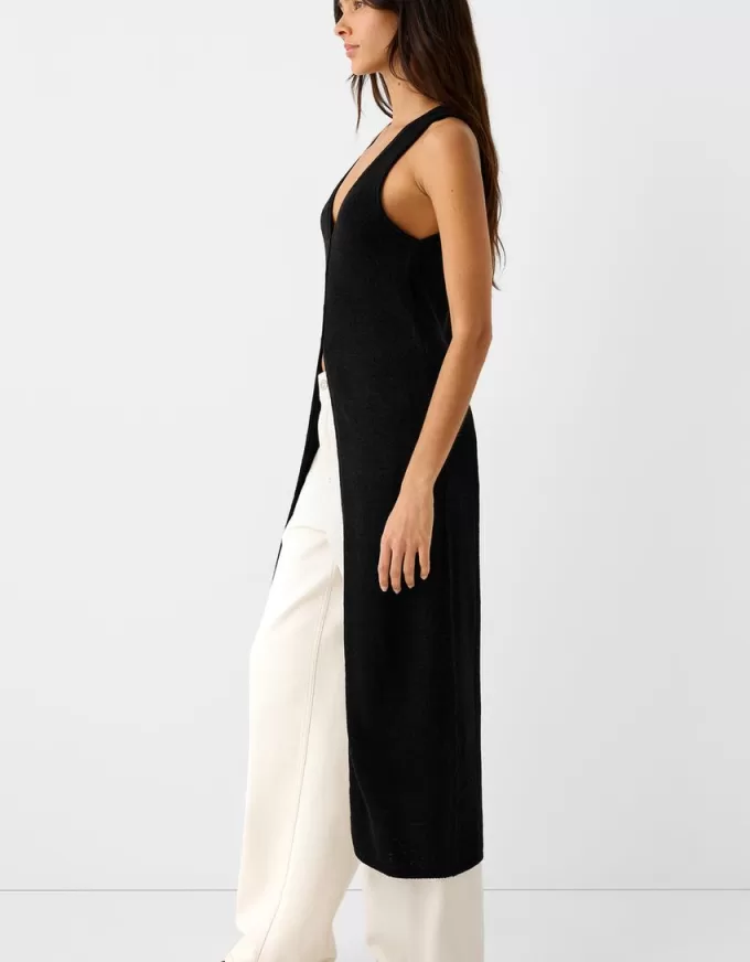 Long buttoned vest Long buttoned vest