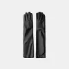 Long leather effect gloves Long leather effect gloves