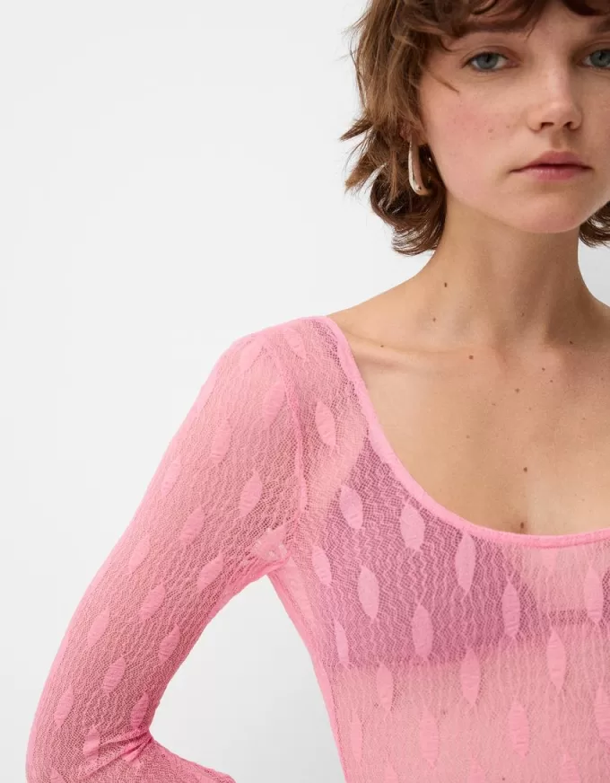 Long open back lace dress