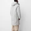 Long puffer coat with hood