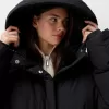 Long puffer coat with hood