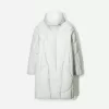 Long puffer coat with hood