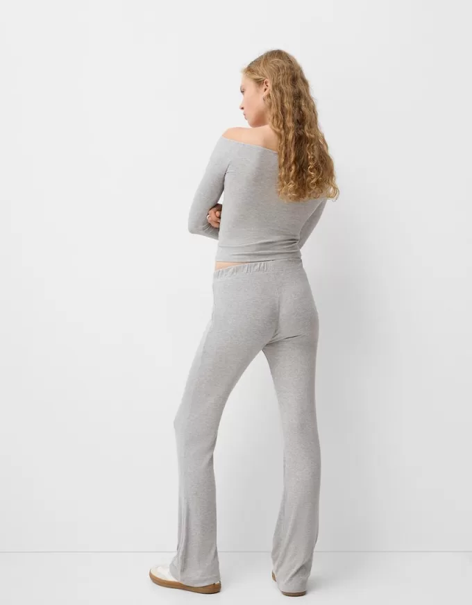 Long sleeve Bardot neckline T-shirt