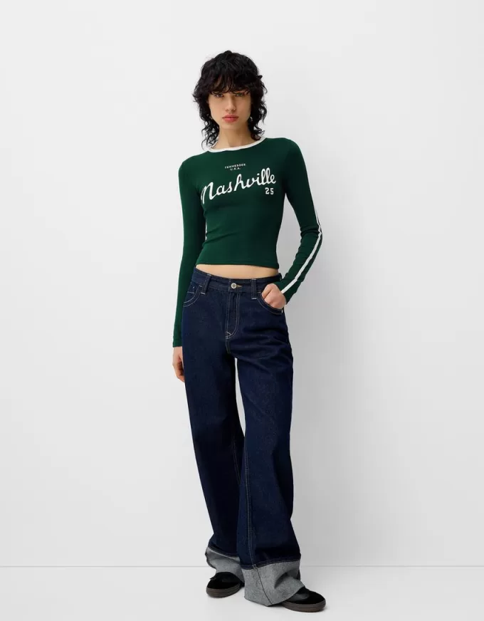 Long sleeve T-shirt with print