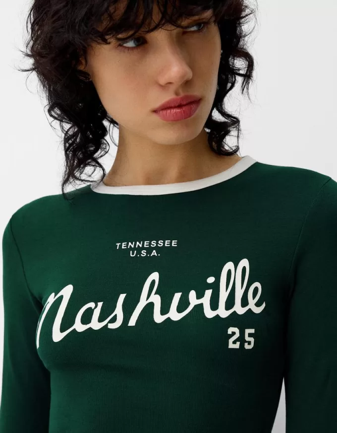 Long sleeve T-shirt with print