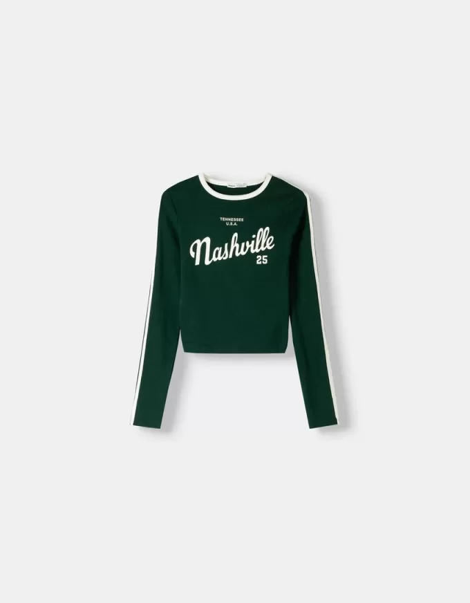 Long sleeve T-shirt with print