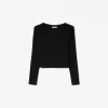 Long sleeve V-neck T-shirt