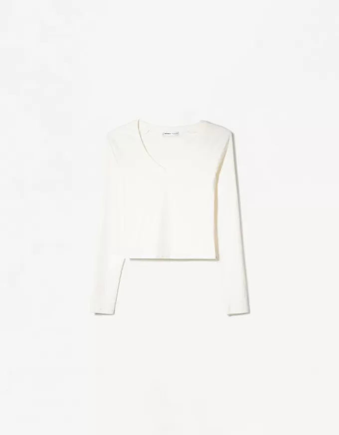 Long sleeve V-neck T-shirt