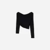 Long sleeve asymmetric T-shirt