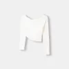 Long sleeve asymmetric T-shirt