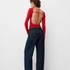 Long sleeve bodysuit with open back Long sleeve bodysuit with open back