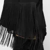 Long sleeve chiffon shirt with fringing