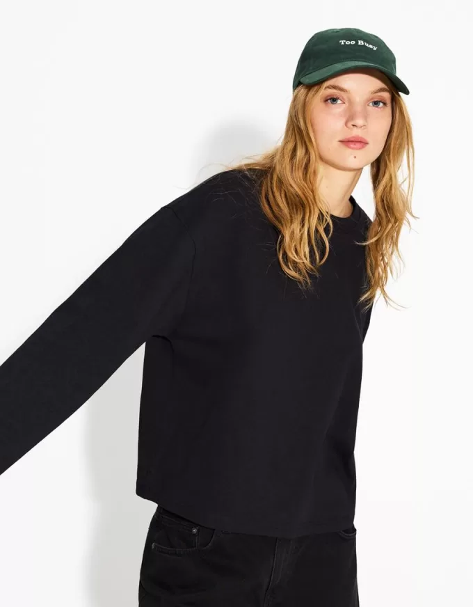 Long sleeve cotton T-shirt