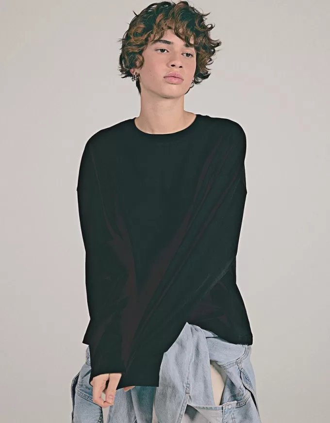 Long sleeve cotton T-shirt