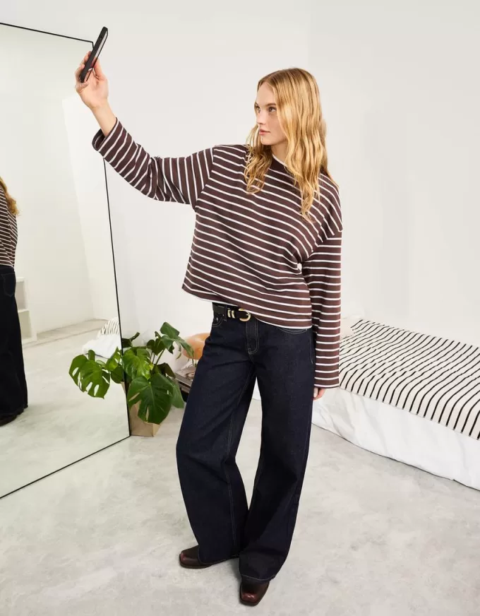 Long sleeve cotton T-shirt