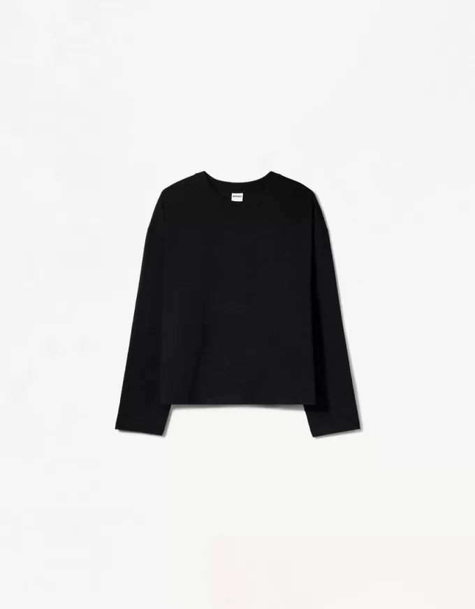 Long sleeve cotton T-shirt