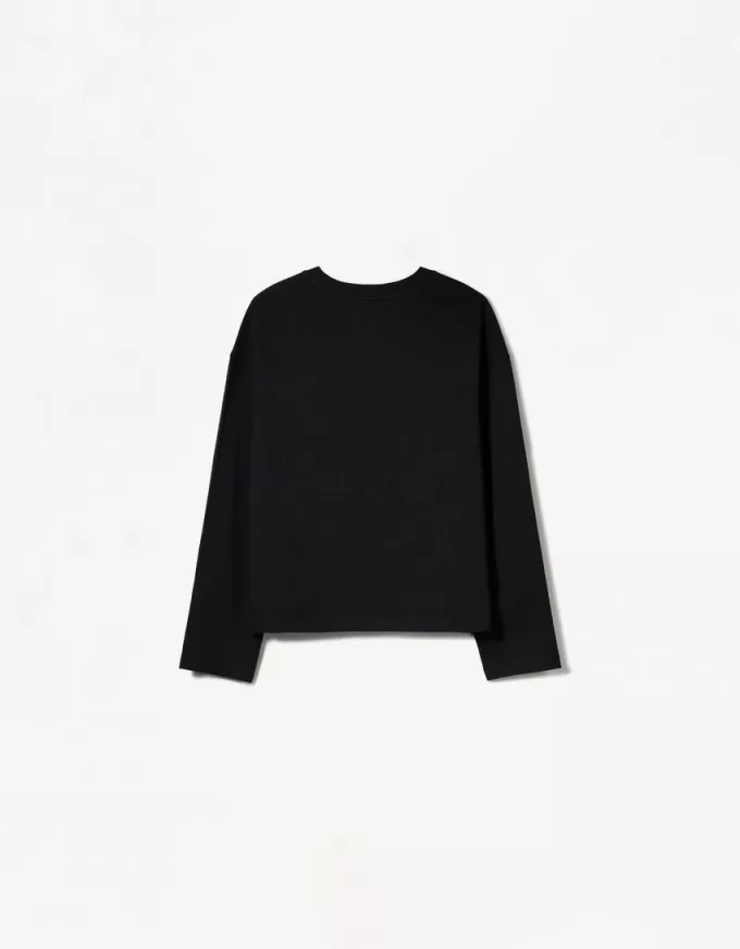 Long sleeve cotton T-shirt