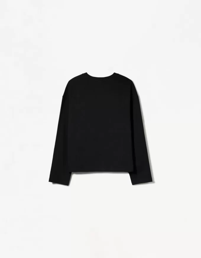 Long sleeve cotton T-shirt