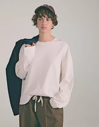 Long sleeve cotton T-shirt