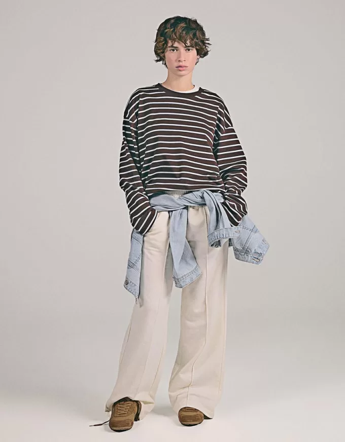 Long sleeve cotton T-shirt