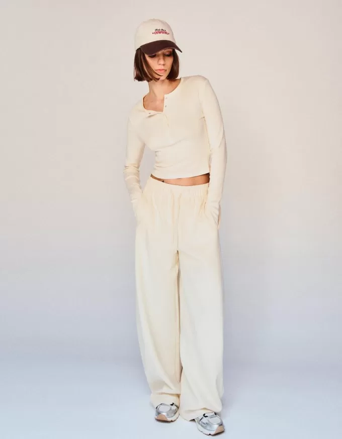 Long sleeve henley T-shirt