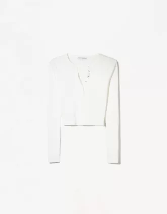 Long sleeve henley T-shirt