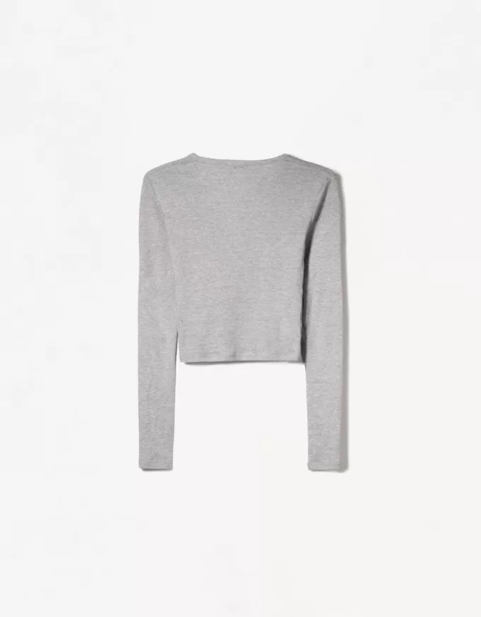 Long sleeve henley T-shirt