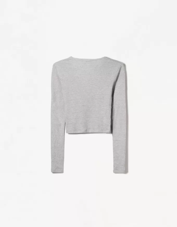 Long sleeve henley T-shirt