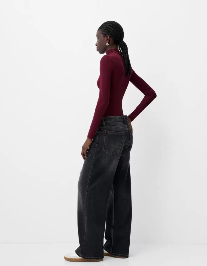 Long sleeve high neck bodysuit