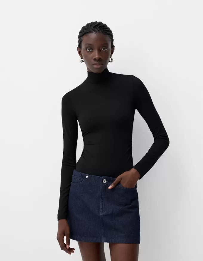 Long sleeve high neck bodysuit