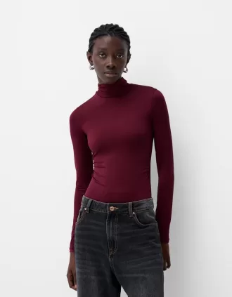 Long sleeve high neck bodysuit